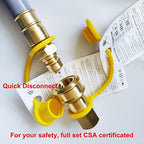 15FT 3/4" ID Natural Gas Hose with 3/4 Quick Connect for Standby Generators, Long 3/4 Gas Flex Line Hose for NG/LP Propane Appliances Construction Heaters, Tool Included - Image 7