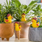 4pcs Cute Duck Shaped Terracotta Plant Watering Spikes for Indoor Plants Self-Watering Stakes Automatic Drippers for Potted Garden Use Random Color - Image 5