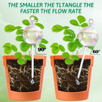 17 oz Up 2 Weeks Extra Large Plant Watering Globes, Self Watering Planter Insert Iridescent Self Watering Globes, Vacation Plant Watering Devices-Watering Bulbs for Outdoor Plants (Extra Large 4-Pack) - Image 6