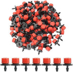 Drip Irrigation Emitters 300-600pcs Plant Irrigation Drippers Sprinklers 8 Hole Adjustable Water Dropper Head Automatic Drip(300pcs) by Unknown