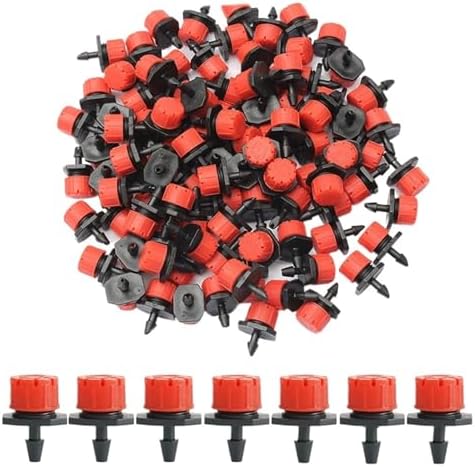 Drip Irrigation Emitters 300-600pcs Plant Irrigation Drippers Sprinklers 8 Hole Adjustable Water Dropper Head Automatic Drip(400pcs) by Unknown