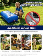 142 Gallon Water Bladder Tank, 2000D PVC Portable Water Storage Bag Blue - Image 6