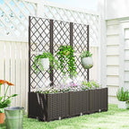 Planter Box Set, 3PCS Plastic Raised Garden Bed and Self-Watering Plant Containers with Trellis, Automatic Watering Timer Kit for Outdoor Patio Garden Balcony - Image 4