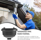 PVC Rain Gutter Downspout Connector Arc-shaped for Roof Water Collection - Image 3