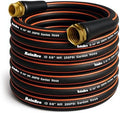 50FT x 5/8'' Flexible Garden Hose, No-Kink Rubber Water Hose, W.P. 200 PSI by RainBro