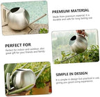 Lurrose Stainless Steel Watering Pot Long Spout Indoor Outdoor Gardening Kettle Plant Water Bottle with Ergonomic Handle and Opening for Succulents and Bonsai - Image 4
