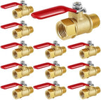 Lasnten 12 Pcs 1/4 Inch Heavy Duty Brass Npt Ball Valve Shut off Switch by Lasnten