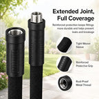 Garden Hose 100 ft x 5/8 in, Lightweight Flexible Water Hose, Kink-Resistant Design, Abrasion-Resistant Outer Cover, Leak-Proof Reinforced Fittings, Durable All-Weather Performance.Black - Image 4
