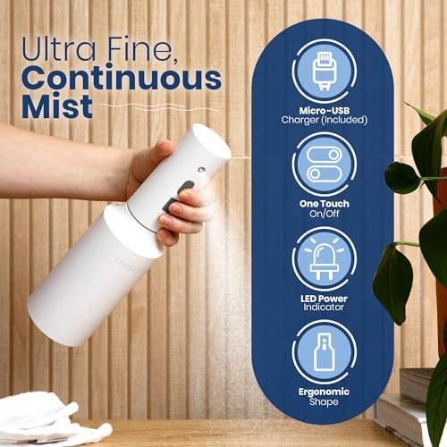 The Watering Vine Automatic Electric Spray Bottle Mister - Continuous Rechargeable Battery Sprayer for Misting Plants, Household Cleaning, Hairstyling (25 oz) - Image 3