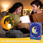 Solar Garden Lights Waterproof, Gift for Women Mom Grandma Wife Daughter, Cat Pathway Stake Lights, Glass Globe with Moon Cat Decor, Outdoor Decor Lights for Walkway Yard Lawn Patio Courtyard Garden - Image 4