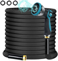 Garden Hose 75ft, Non-Expanding Water Hose Ultra Lightweight, Kink-Free, Sturdy, Flexible, Abrasion Resistant Hose with 10 Function Hose Nozzle for Outdoor,Yard, Lawn, Car Wash, Marine,Camper (75FT) by Unknown