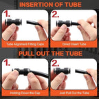 180PCS Air Hose Push to Connect Fittings Kit, 1/8",1/4",5/16",3/8",1/2" & 4,6,8,10,12mm OD Pneumatic Air Line Quick Connect Assortment with Tube Cutter for Air Compressor, Workshop, Auto - Image 6