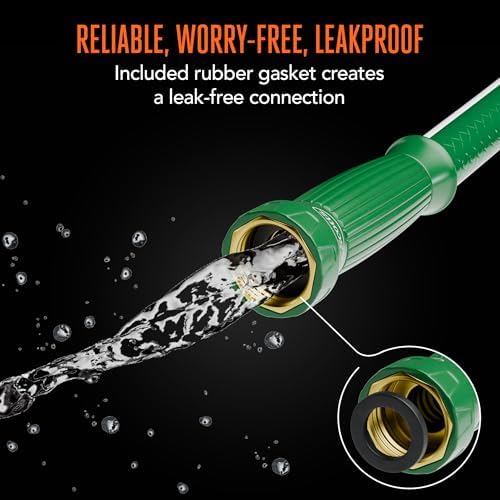 Scotts 50 ft. Heavy Duty Garden Hose – 5/8 in. Diameter, 4-Ply, 400 PSI High-Pressure, Easy-to-Coil Water Hose with Crush-Resistant Couplings and Twist-Resistant Collar for Lawn and Garden - Image 7