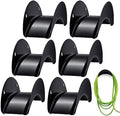 Thyle 6 Pcs Heavy Duty Wall Mount Garden Hose Holder, Metal Water Hose Rack with Screws Black Rustproof Storage Organizer for Outside Yard Lawn Garage by Thyle