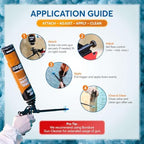 Pro Spray Foam Gun, (2x8 inch) PTFE (Teflon) Coated Non-Stick, Adjustable Flow Control Dial, Ergonomic Handle, Universal Screw Top Can Adapter, Long Reach Barrel, Includes Nozzle Set - Image 5