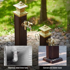 Aluminum Alloy Outdoor Faucet, Vertical Garden Water Column, Freestanding Garden Hose Holder for Irrigation, Car Washing, Watering Flowers(74cm/29.1in) - Image 7