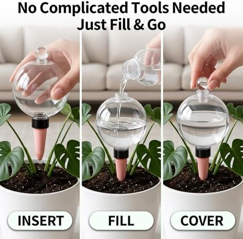 EX-Large Plastic Plant Self Watering Globes Top Fill-Plant Watering Devices - Image 3