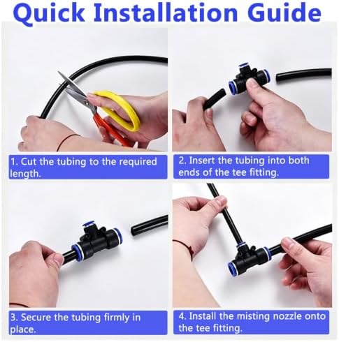 Outdoor Misting Kit for Site, Spray System with Brass Mist Nozzles - Image 7
