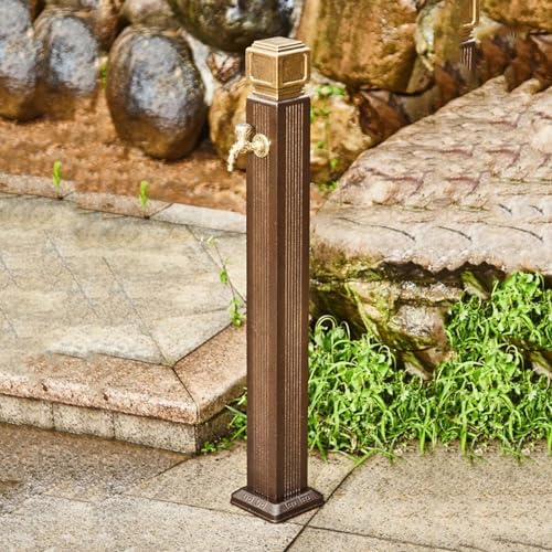 Outdoor Water Fountain Water Column with Faucet，freestanding Garden Hose Holder with Full Copper Faucet，Yard Hydrant Water Feature Fountain Water Dispenser ，for Garden Irrigation and Watering by Unknown