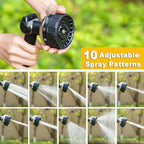 FANHAO Thumb Control Garden Hose Nozzle Heavy Duty Metal, 10 Spray Patterns - Image 4