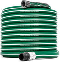 Heavy Duty Garden Hose 75 ft – Outdoor Hybird Water Hose with Solid Fitting - Flexible, Kinkless, Lightweight Garden Hose for Lawn Watering, Car Washing - Burst 500 Psi (Green, 75 FT) by Sunifier