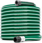 Heavy Duty Garden Hose 75 ft – Outdoor Hybird Water Hose with Solid Fitting - Flexible, Kinkless, Lightweight Garden Hose for Lawn Watering, Car Washing - Burst 500 Psi (Green, 75 FT) by Sunifier