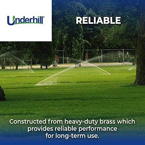Underhill Impact Sprinkler Head Metal, 1 1/4-Inch MPT Full Circle, Brass, 96-Foot, 1-Inch Drive Nozzle, 1/8-Inch Close-in Nozzle, SI125F - Image 4