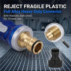 Garden Hose Nozzle, Full Alloy & Brass, 5-Stage Adjustable, 360° Rotation - Image 6