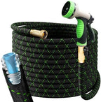 PowerFlow Metal Garden Hose, 75 Ft Non-Expandable Water Hose, Black - Image 7