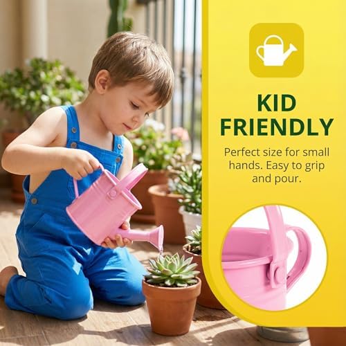 Veemoon Small Kids Watering Can, 6pcs Lightweight Metal Watering Can for Indoor Plants - Portable Water Supplies for Toddler Bonsai Plant Gardening Indoor and Outdoor (6 Colors) - Image 4