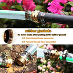 Garden Solid brass Hose Repair Connector with Clamps,Fit for Garden Hose Fitting,Male and Female Hose Fittings 10 Set (5/8"-10 Set) - Image 4