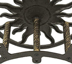 Zeckos Garden Hose Holder Sun 11.5 Inch Cast Iron Bronze - Image 6