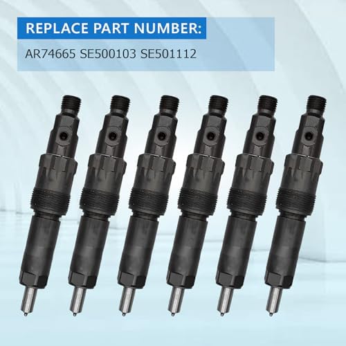 6pcs | AR101885 | AR74665 | Fuel Injector | Compatible with John Deere 6404 6466 Tractor 4040 4240 4440 4050 4250 4450 4350 Excavator 690B 892DLC | - Image 2
