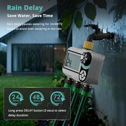 QUOBAS Brass Sprinkler Timer for Garden Hose, Programmable Water Timer - Image 6