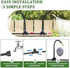 200Ft 1/4” Drip Irrigation System – Drip Irrigation Kit & Garden Watering System with 32 Pcs 360° Adjustable Copper Nozzles, Automatic Mist Spray for Raised Bed, Lawn, Garden & Potted Plants - Image 4