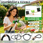 75FT Garden Hose Non-Expanding Flexible Water Hose With Sprayer Nozzle Lightweight Portable High Pressure Kink Resistant & Leakproof Durable Black Pipe For Garden Yard Lawn - Image 4