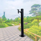 Black Outdoor Water Faucet - 37.5in Freestanding Hose Stand, Cylindrical Vertical Garden Water Column, Antifreeze Tap for Winter Use, Durable and Stylish Garden Accessory - Image 7