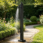 Black Matte Outdoor Water Column Garden Water Tap - 304 Stainless-Steel Freeze Proof Faucet Post Hose Stand for Irrigation Washing, Patio Yard Hydrant(Style 3,Height: 95cm/37.4in) by Gaommini