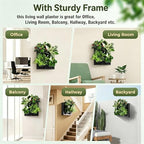 Wall-Mounted Planters Indoor, Living Wall Planter with 4 Pots - Vertical Planter Wall & Hanging Planter for Home, Office, Balcony or Shop No Assembly Required (White) - Image 5