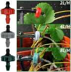 Ship Accessories 20X Garden 2L 4L 8L Pressure Compensating Emitter Dripper 1/4'' Self-Cleaning Drip Irrigation Water Regulator 4/7mm Irrigation Accessories(B-4L-50pcs) - Image 4