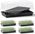 ZJP 5-Pack Seed Starter Trays Set – Includes 1020 Trays (No Holes) + 72-Cell Deep Plug Trays (2.44" Deep) + 5" Clear Humidity Domes for Vegetables, Herbs, Flowers by Unknown