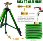 LIULO TOOL Impact Sprinkler on Tripod Base, 2 Pack Tripod Sprinklers with Head, 360 Degree Large Area Irrigation with Extension Legs Flip Locks, Heavy Duty 3/4" Connector for Lawn Yard Garden - Image 5