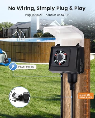 SURAIELEC Mechanical Pool Timer for Above Ground Pool, L5-20R Twist-Lock - Image 3