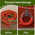 Cast Iron Garden Hose Holder, Sturday Wall Mount Hose Storage (Brown) - Image 4