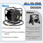 SPECILITE Metal Garden Hose Reel, 360° Rotation Frame, 75-100 FT, Black - Image 3