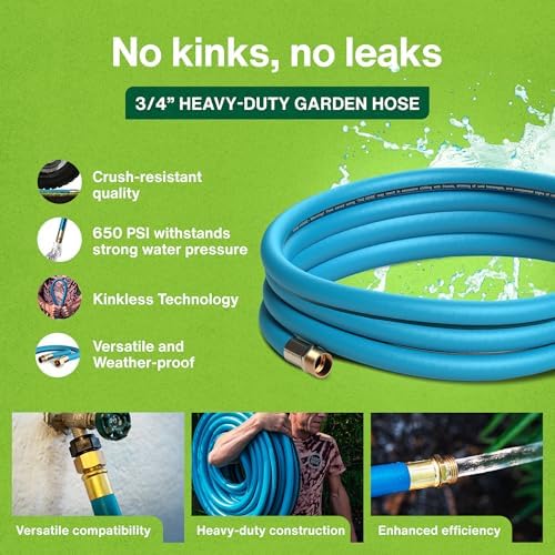 Aeromixer THE HOSE 3/4 Inch Garden Hose 10 Ft 2 Pack Heavy Duty Water Hoses - Image 3