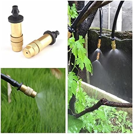 Gardening Irrigation Dripper 50 Pieces of Brass Adjustable Atomizing Nozzle, Micro Irrigation Atomizing Nozzle, Household Garden Cooling and Humidifying System Sprayer - Image 2