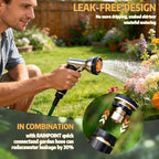Garden Hose Nozzle Heavy Duty, High Pressure Hose Sprayer with 9 Spray Patterns, Metal Water Hose Nozzle Leakproof for Car Washing, Lawn Care, Plant Watering, Patio Cleaning & Pets (orange) - Image 5