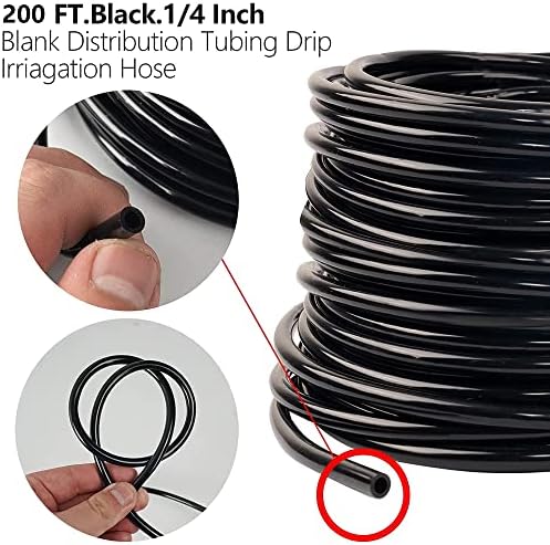 Hourleey Blank 200 FT Distribution Tubing Irrigation Drip Hose, 1/4 Inch Drip Line - Image 4