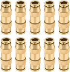 5/16" Straight Brass Union, DOT Approved Air Line Connector 10PCS by BOERAY